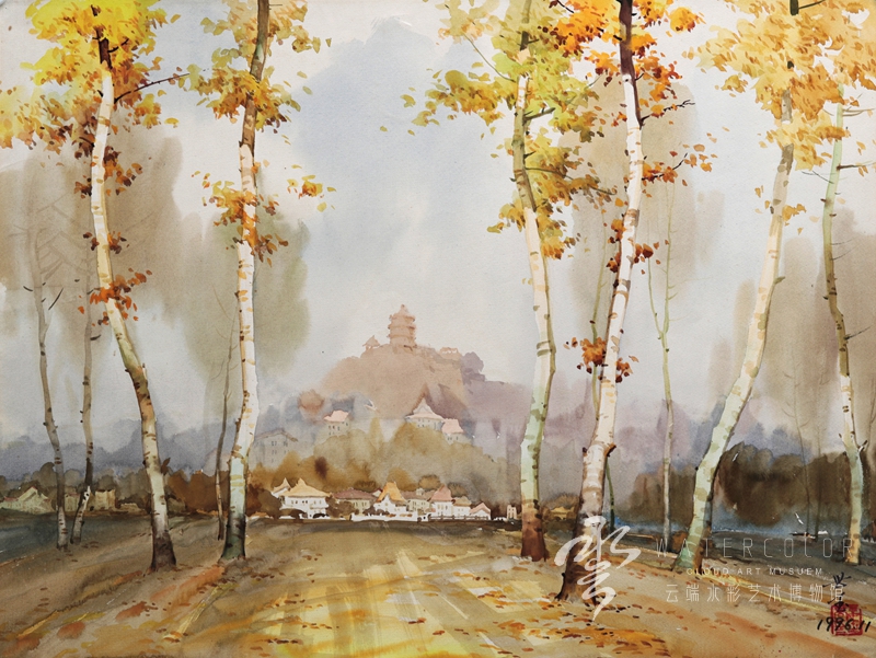姜世玉 《秋韵》 51*70cm 1996年